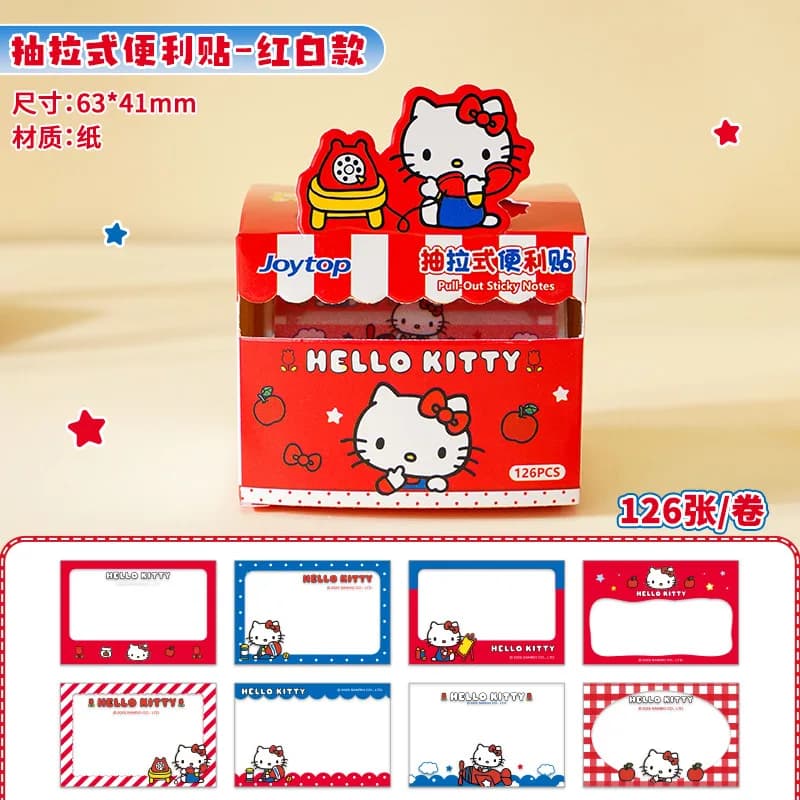 2026 Transparent Pull-Out Cartoon Sticky Notes for Students And Office Use Sticky Notes Pad