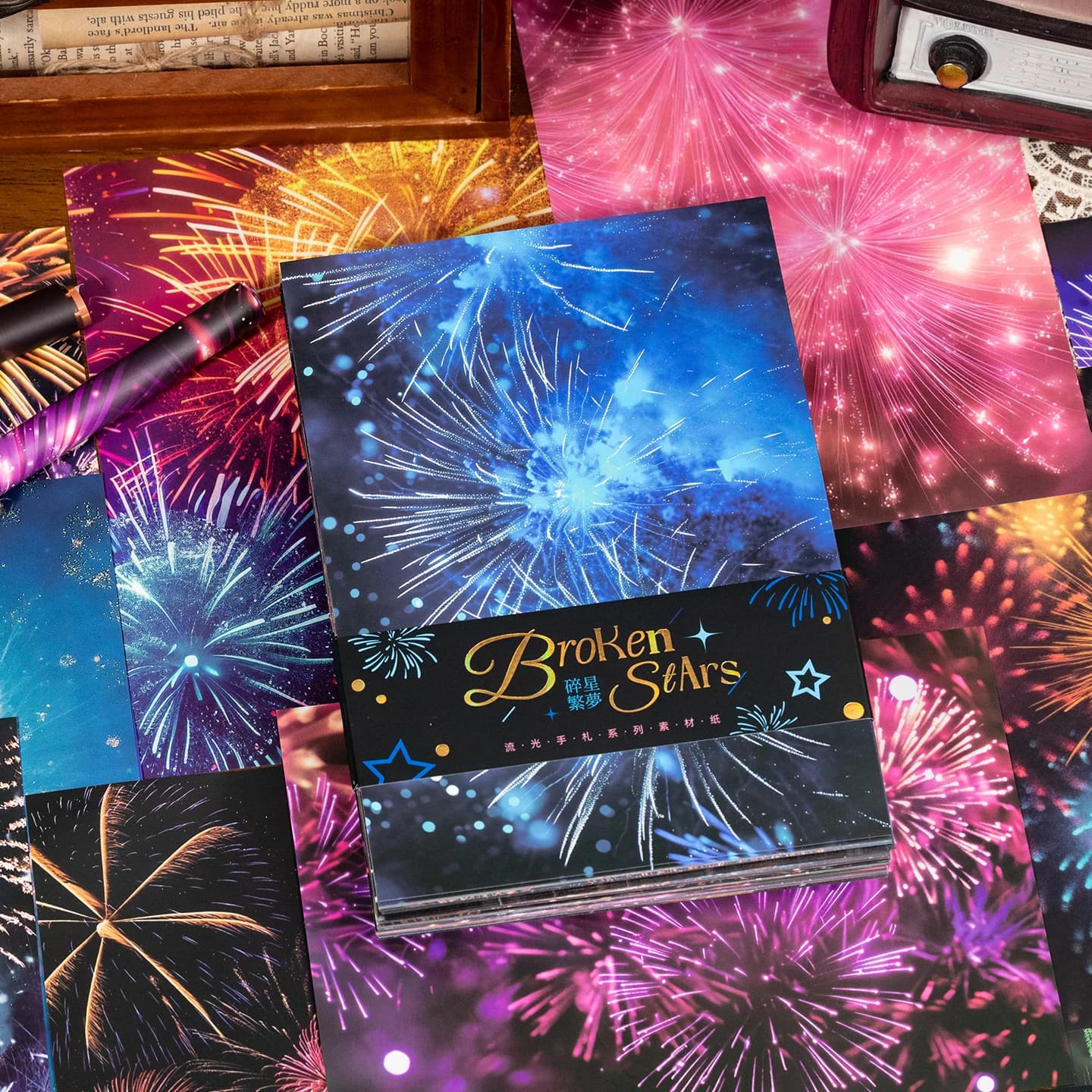 24 Sheets Tearable Paper for Scrapbooking DIY Craft Wrapping Sticker Background Art Card Decoration