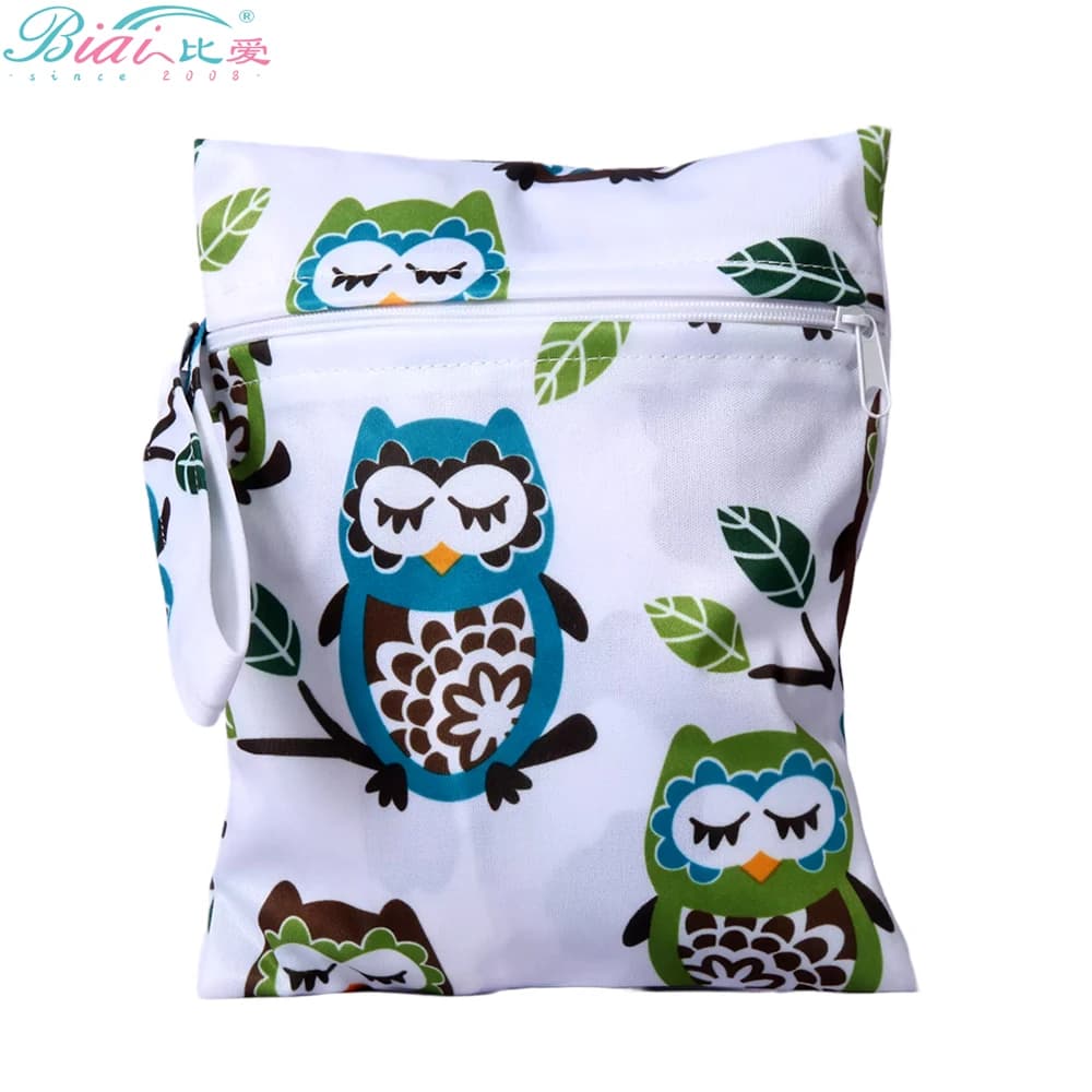 BIAI 16*20cm Waterproof Diaper Bag Multifunctional Tote Bag Washable Sanitary Napkin Storage Bag Reusable Print Diaper Bag 2024