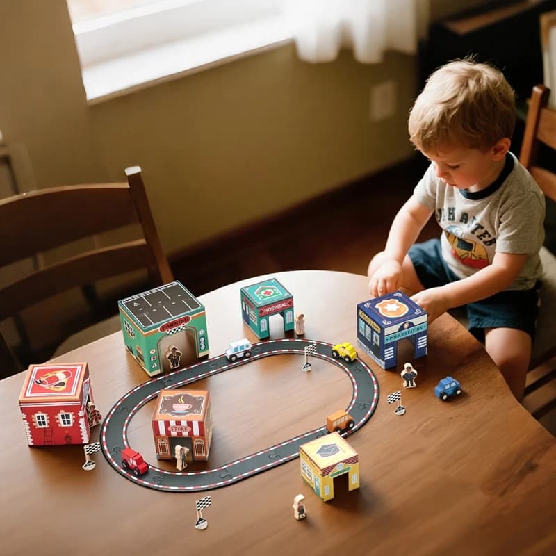 Car Building Blocks Track Accessories Children's Assembly Toy Set Develops Baby's Social Skills Early Learning Kids Toys
