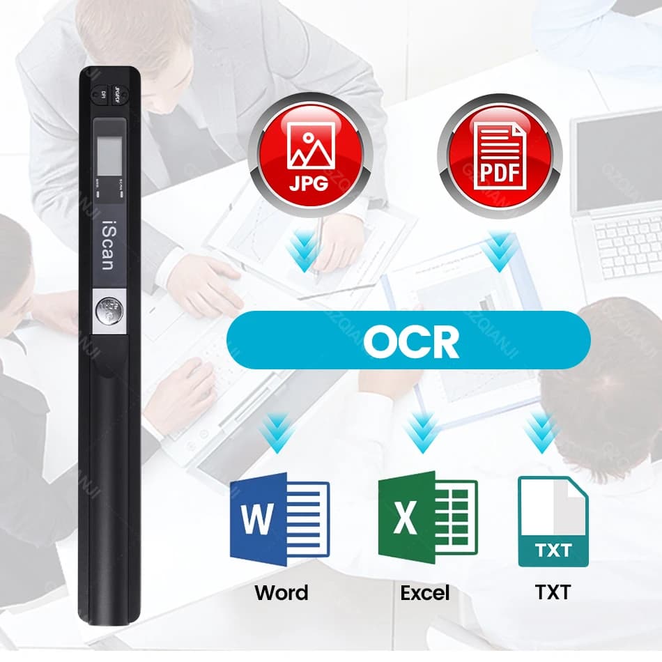 iScan01 Portable A4 Document Reader Scanner 900DPI For Contract Books Office Business Handheld Mobile Scanners JPG PDF Format