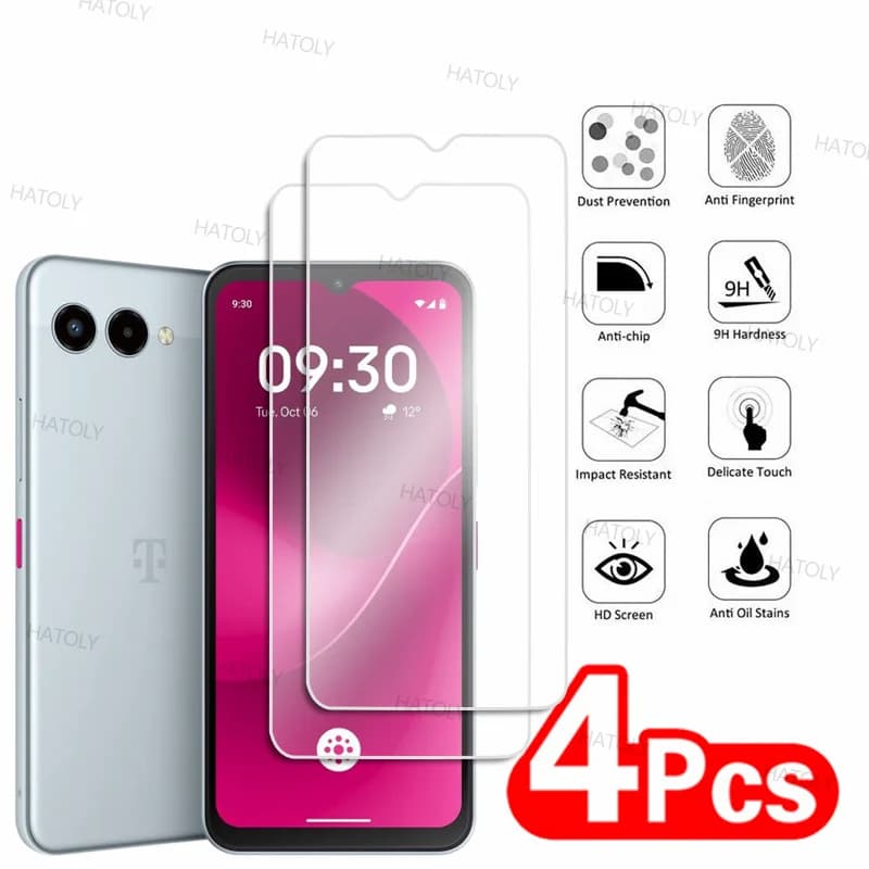 2/4PCS Screen Protector For T-Mobile T Phone 3 Tempered Glass T-Mobile T Phone 3 Full Glue Cover Anti-Scratch Phone Glass Film