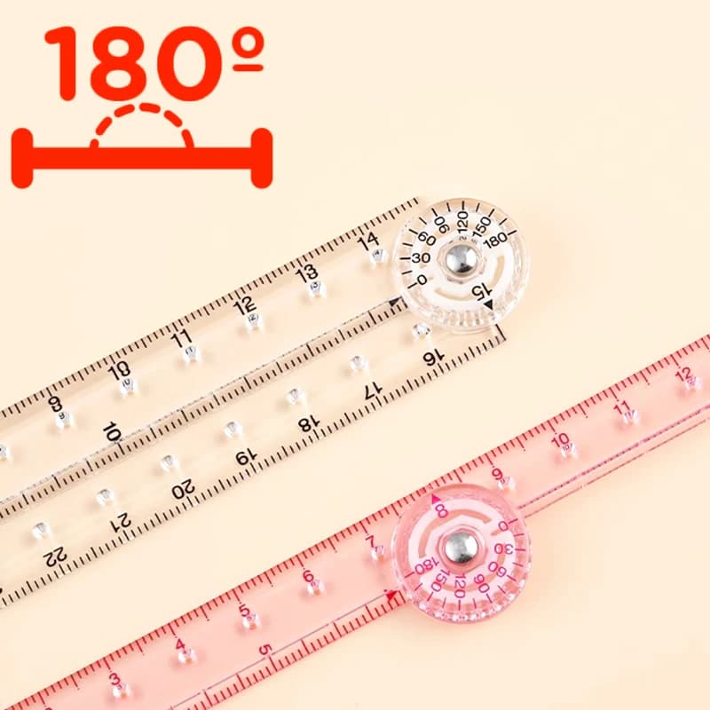 Protable Multi Functional Foldable Rulers Mathematical Geometric DIY Drawing Ruler Kids Students Office School Stationery