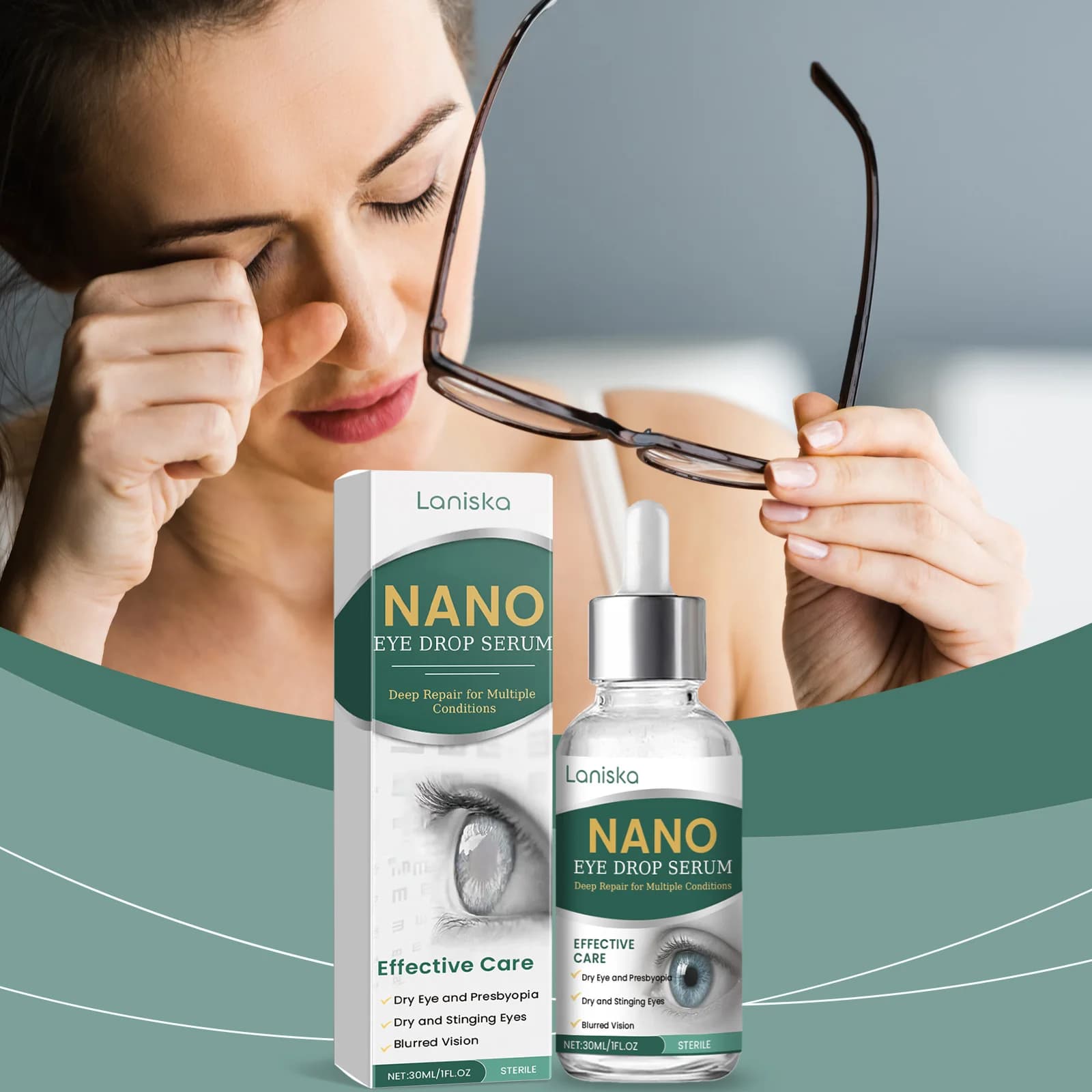 Soothing Eye Drops Relieve Eye Discomfort, Gentle Moisturizing, Relieve Dryness, Refresh Eyes for Daily Eye Care
