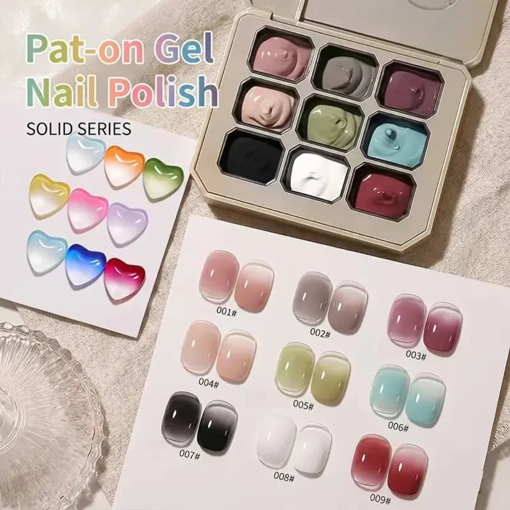 9-color solid gradient high-saturation blush nail polish, French manicure gel, suitable for nail technicians and beginners.