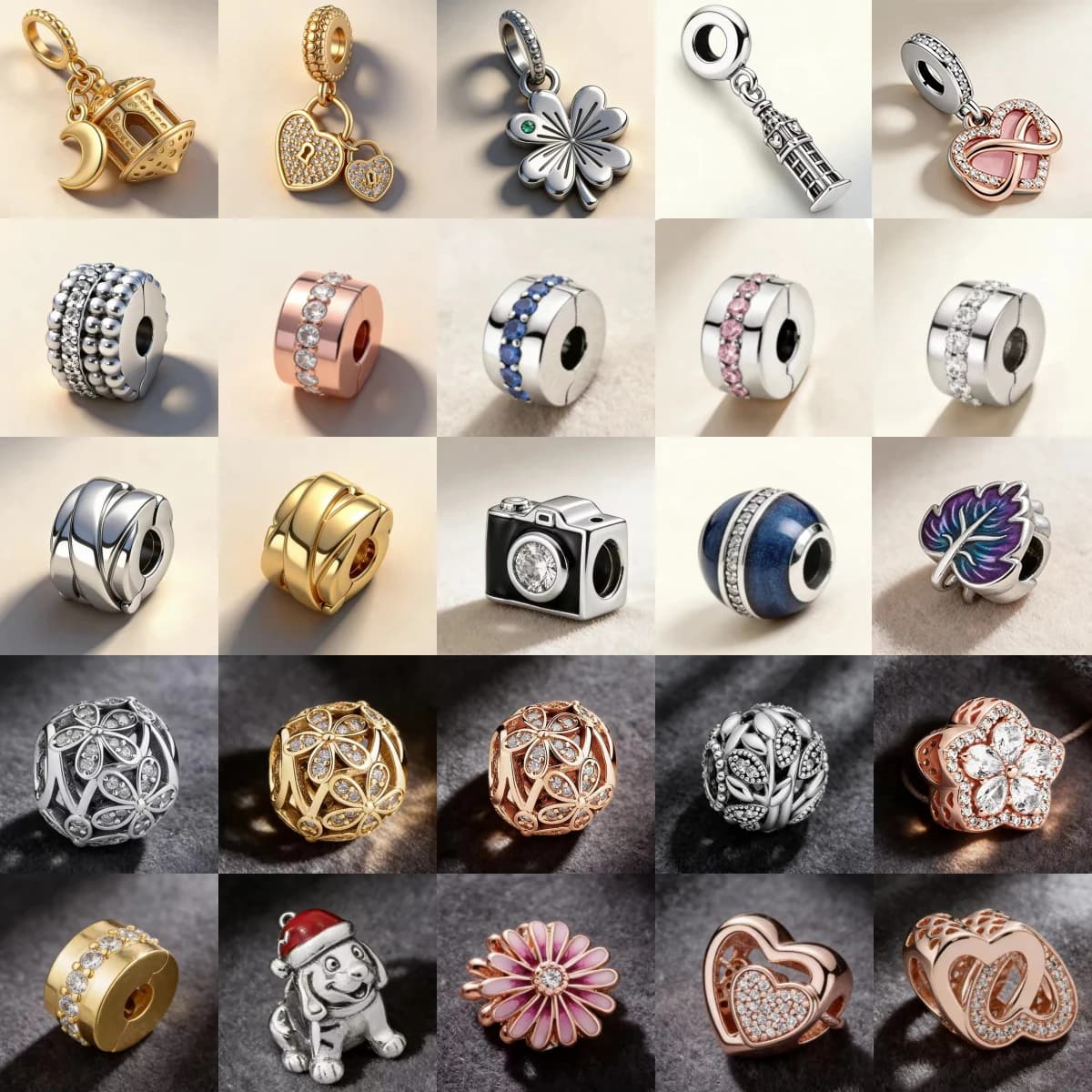 925 Silver Hypoallergenic Jjewelry, Simple and charming bead pendant, suitable for original DIY Bracelets, Wedding Party Gifts