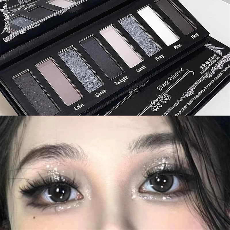 Smoky Eyeshadow Palette 8 Colors,Matte Shimmer Metallic Long Lasting Waterproof Makeup Kit for Women Party Halloween Cosplay