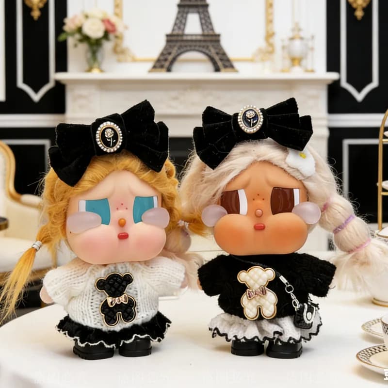 Handmade Crybaby Doll Clothes Vacation Series Outfit Set Bow Hairpin Mini Bag For Crybaby Vinyl Doll Dress Accessories No Dolls