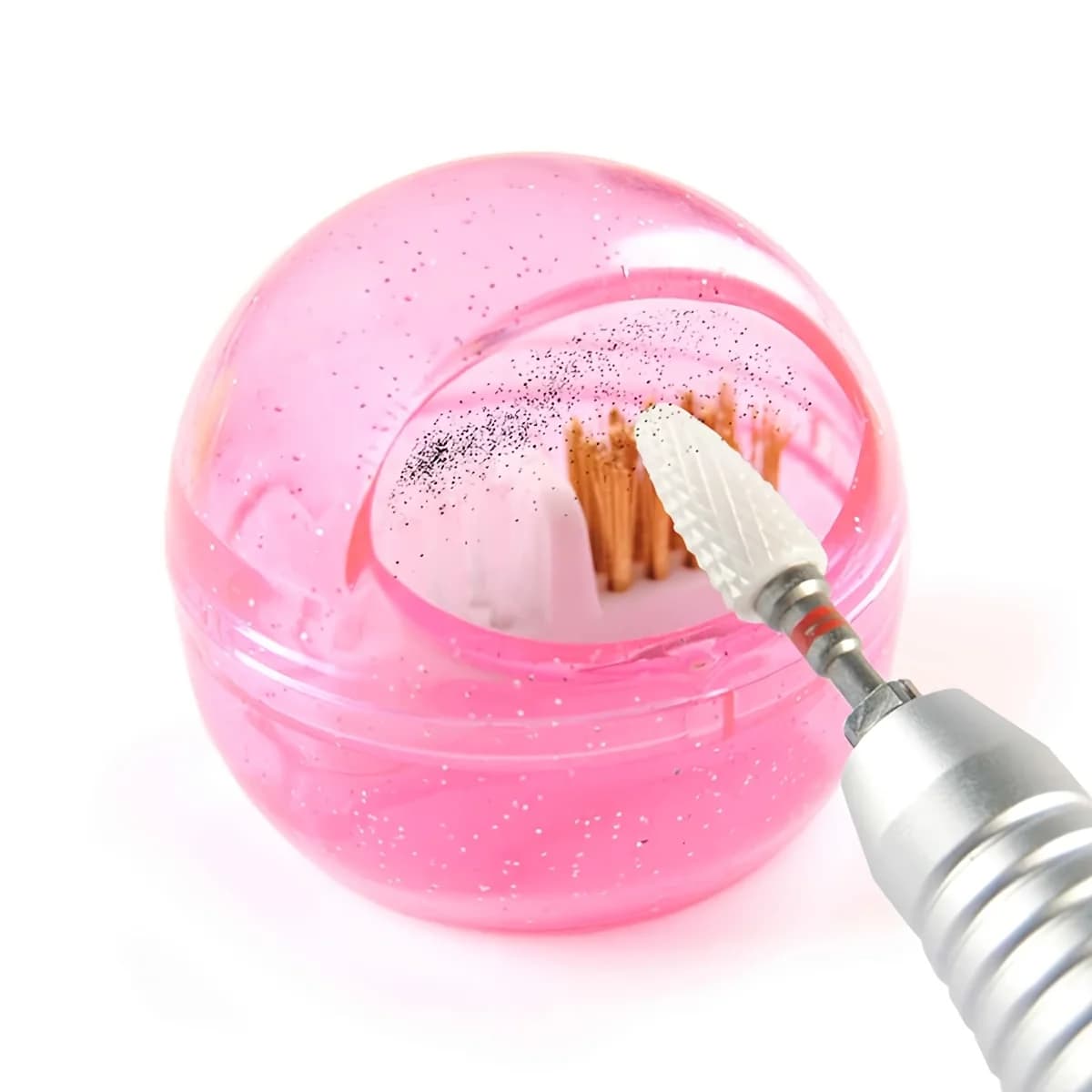 Nail Drill Bit Cleaning Brush Copper Wire Remove Dust Cleaning Case Soft Hard Drill Grinding Head Brush Cleaner Nail Art Tools