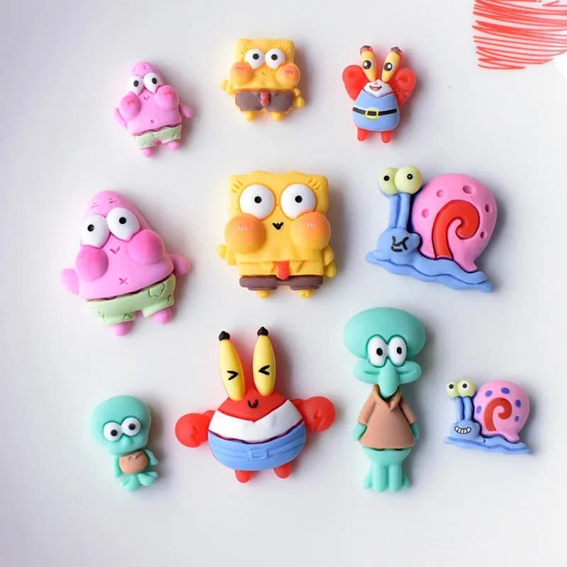 10pcs Cute Anime Decorative Accessories, Crab，Octopus, Snail, Sandals, Slipper Charms, Fashion Shoe Accessories, Shoe Flowers