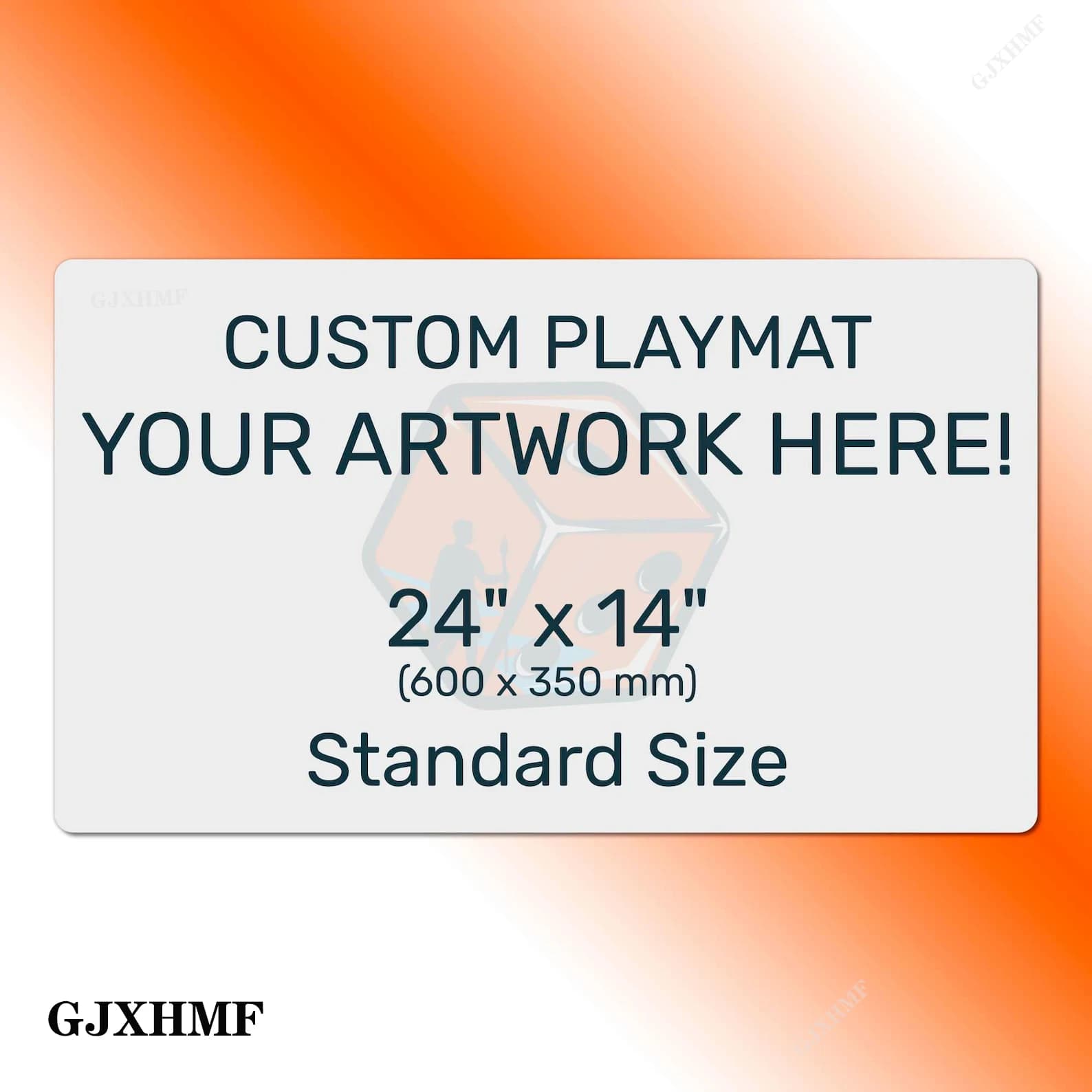 Custom Playmat with Your Art, Optional Game Zones,24"x14",card Game Mat ,Great Quality on The Playmats ,Was A Gift for A Friend