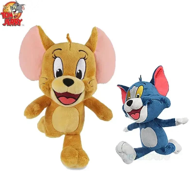 Original Tom and Jerry Plush Toy Cartoon Movie Cat Nibbles Mouse Plushies Stuffed Animals Soap Action Figure Studio Doll Toys
