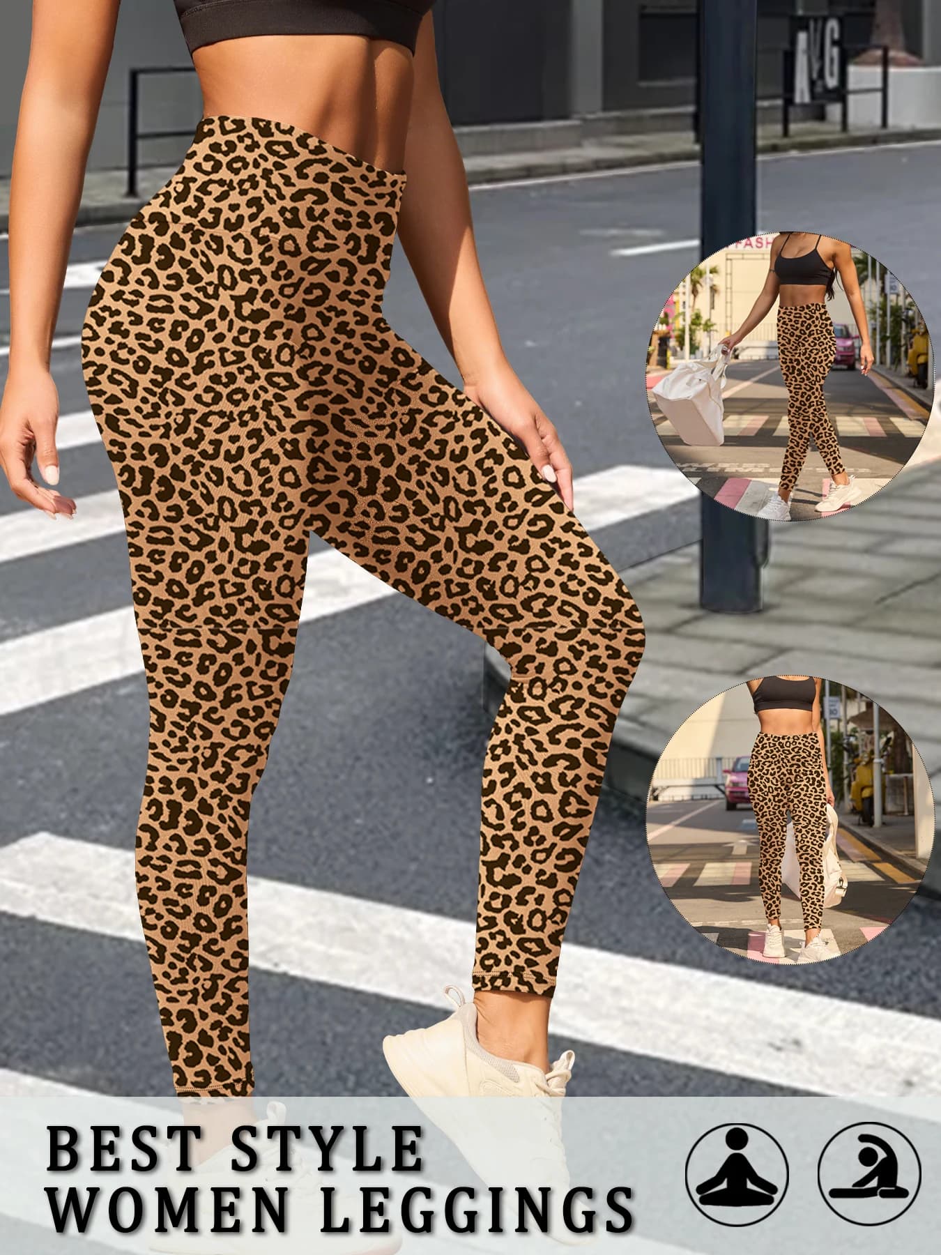 Women's High Waisted Leggings with Tummy Control - Super Soft Fabric Ideal for Yoga Running Workout and Relaxing at Home