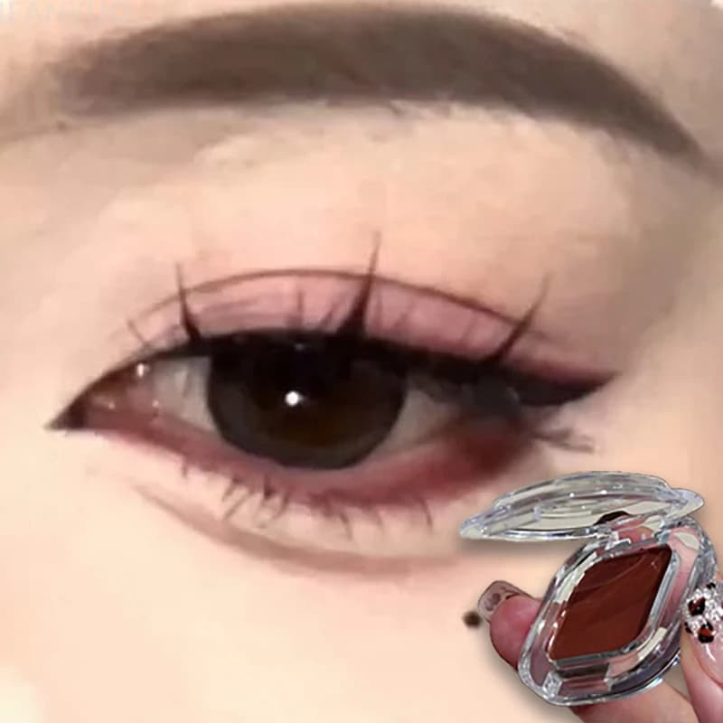 Red Brown Eyeshadow Palette Multifunctional Makeup Palette Silky Matte Coral Red Eyeliner Silkworm Lower Shadow Eyeliner Makeup
