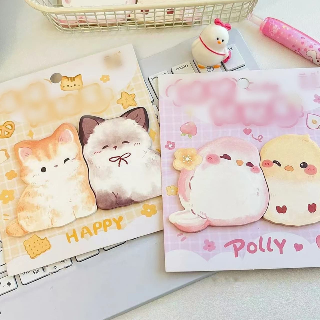 20 Sheets Cute Cartoon Animal Sticky Notes, Memo Sticky Note Animal Notepad Page Markers Flags for Home School Office