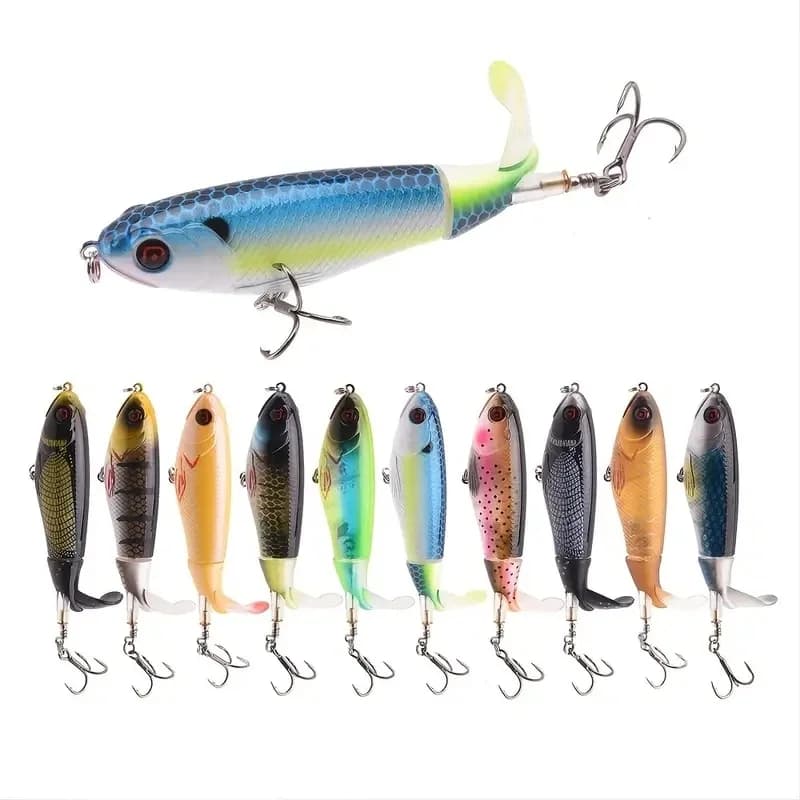 Fishing Lures  With Floating Rotating Tail Topwater Bait Freshwater Saltwater Lures For Carp Bass Pike 10.5cm/17g