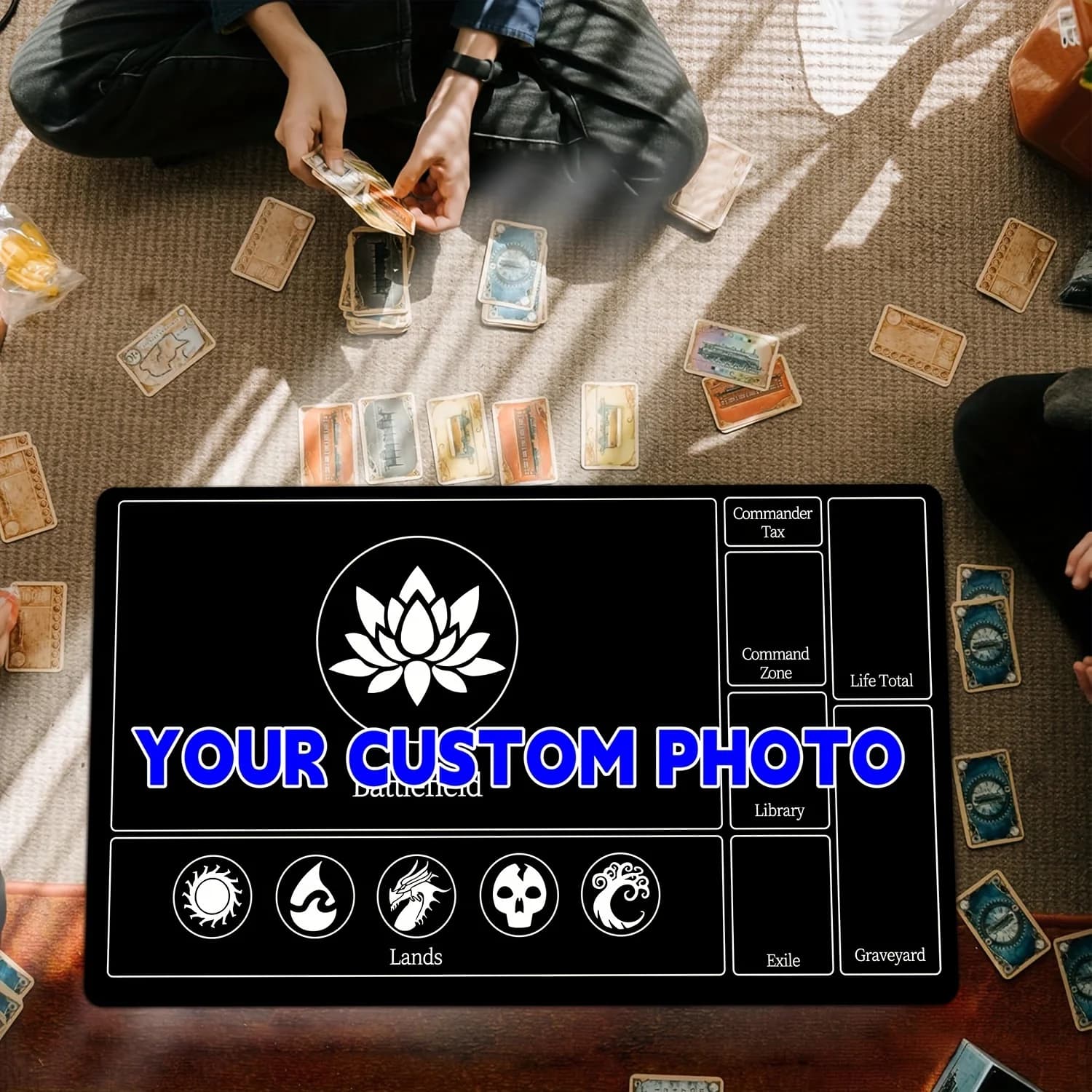Customizable MTG Play Mat 35X60 Rubber Gaming Table Mats TCG/CCG DIY Magic Card Game Mouse Pad Party Game Accessory Anime Themed