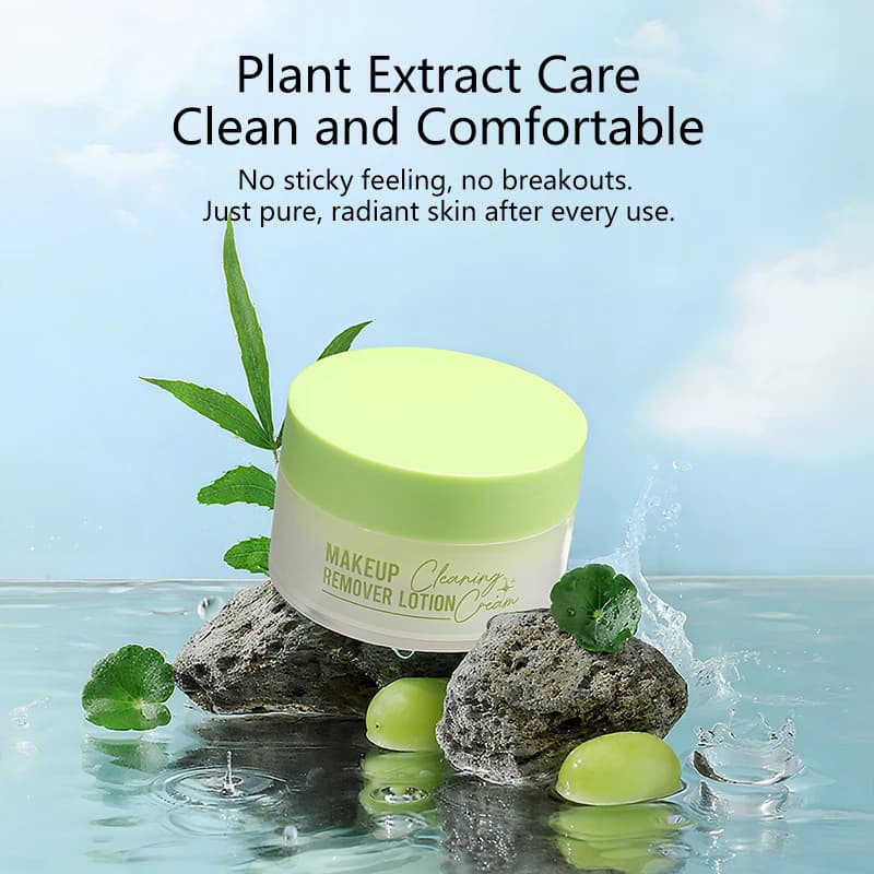 Makeup remover cream deeply cleanses the face, eyes, and lips with a gentle and non irritating makeup remover oil