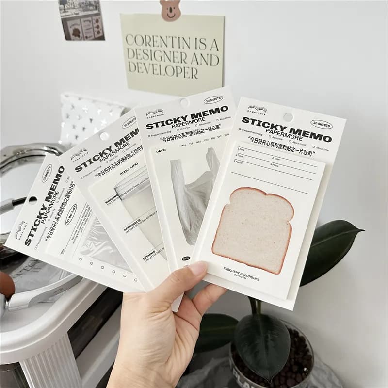 Cute Today's Happy Series Sticky Notes Creative Student Notes Life Sticky Notes Message N Times