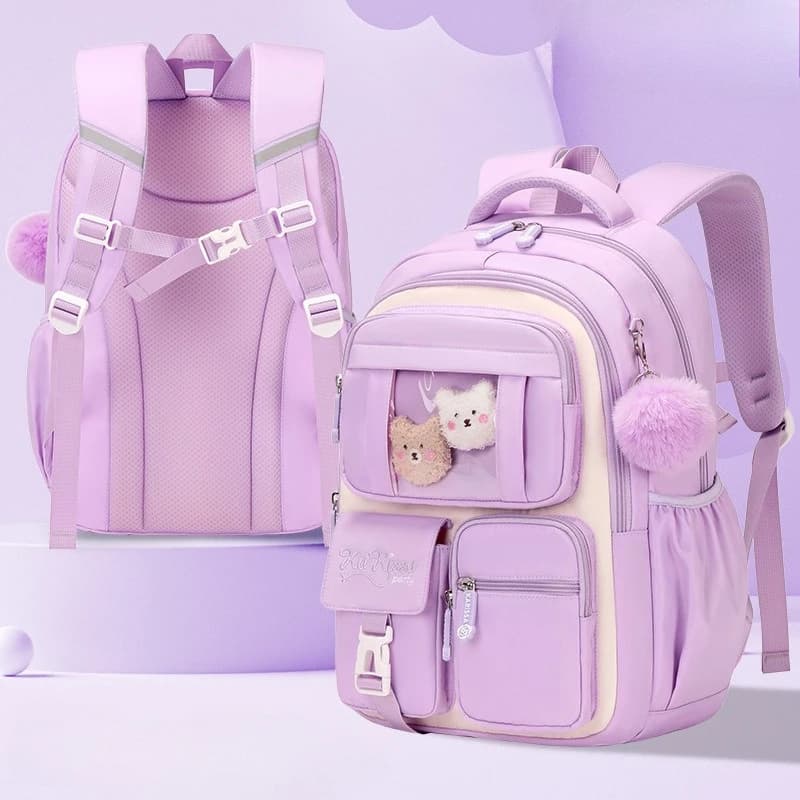 Top Quality School Backpack for Girls with Chest Buckle Kids Bookbag for Elementary School Water Resistant School Bag Mochilas