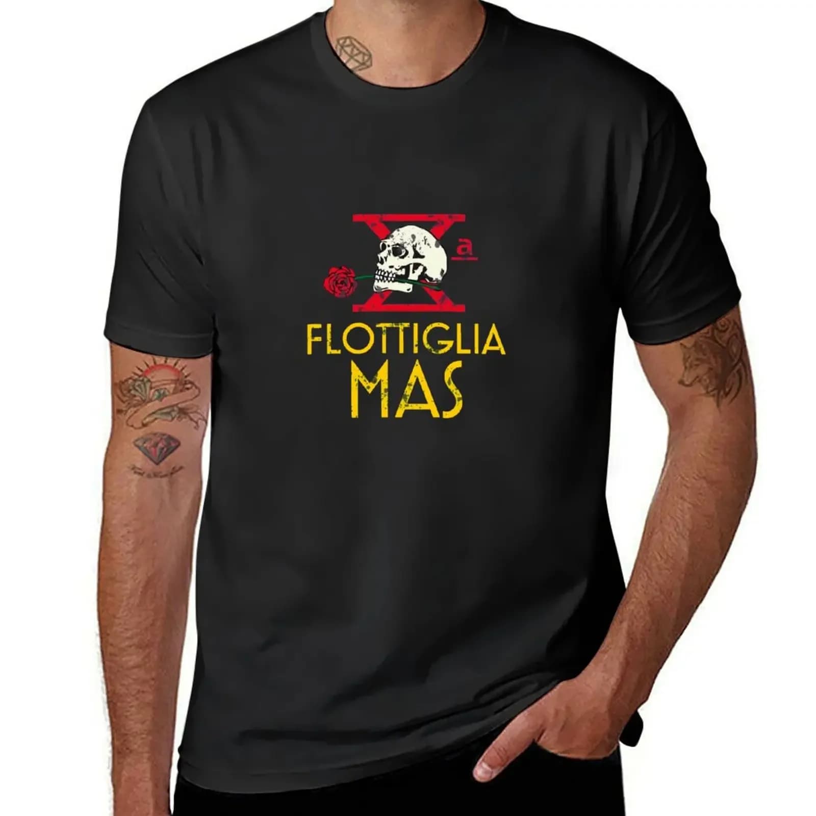 Boys Sublime Aesthetic Clothes Slim Fit T Shirts for Men Decima Flottiglia T-Shirt Animal Prinfor Graphic Harajuku Funny Summer