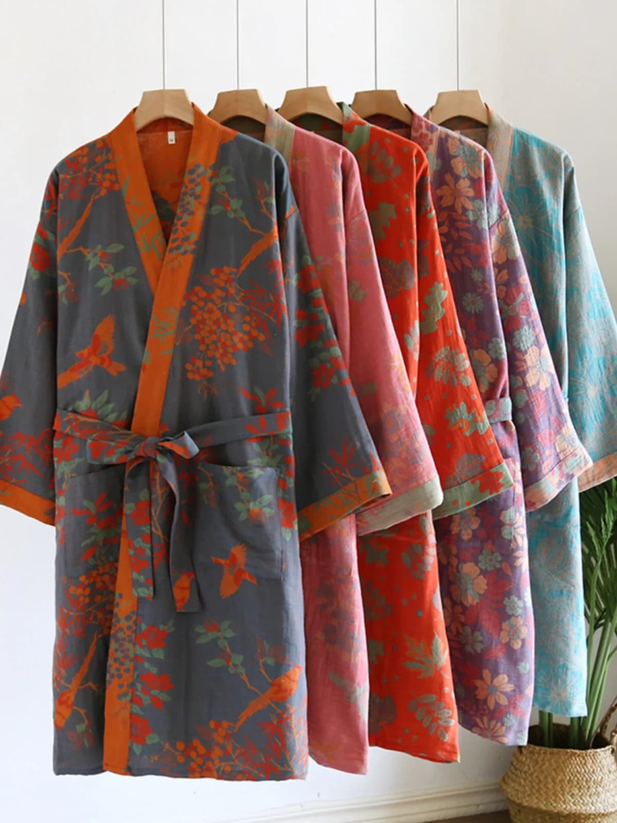 Pure Cotton Sleep Robe Women's Maternity Nightgown Loose Thin Home Clothes Large Size Summer SweatSteam Suit Bath Robe