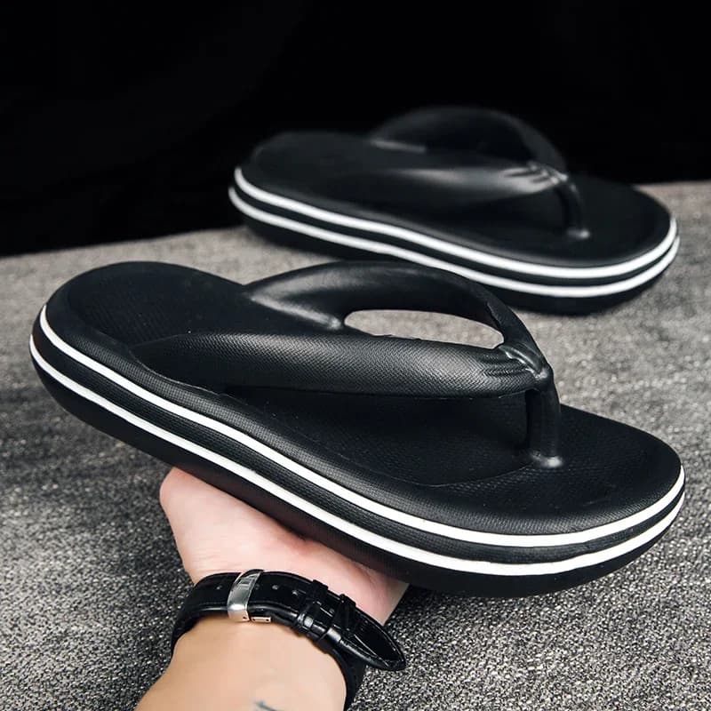 Flip Flops Mens Thong Sandals Summer 2022 New Female Shoes Thick Bottom EVA Non-slip Slide Slippers Outdoor Indoor Couples Shoes