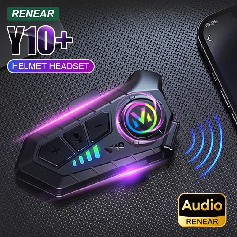 3D Motorcycle Helmet Headset With LED Earphone Bluetooth 5.3 Stereo Waterproof For Android Ios Smart i Phone Universal Headset