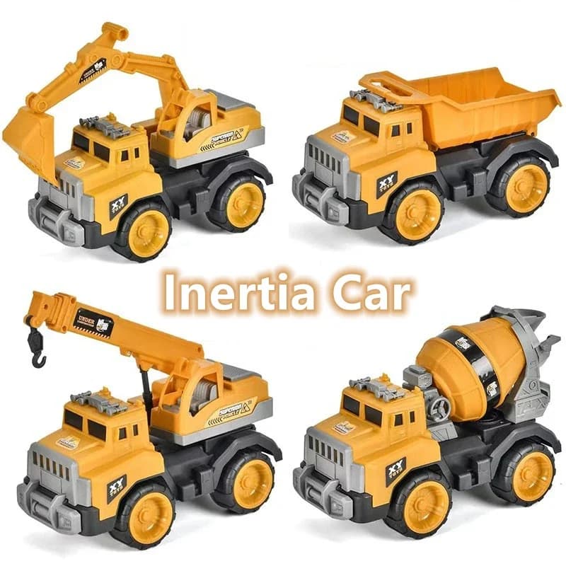 Kids Classic Simulation Inertia Engineering Car Toy Excavator Model Tractor Toy Dump Truck Model Car Toys for Children Gift