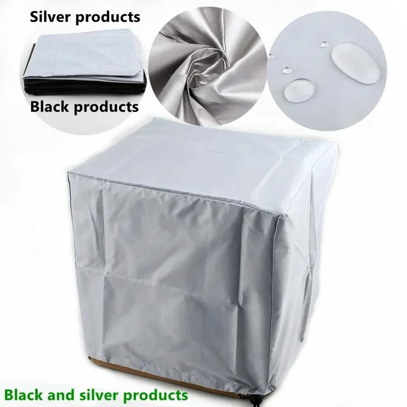 Dust Cover Outdoor Furniture Cover Sofa Chair Table Cover Rain Snow Dust Covers Waterproof Cover Silver and Black Smart Cover