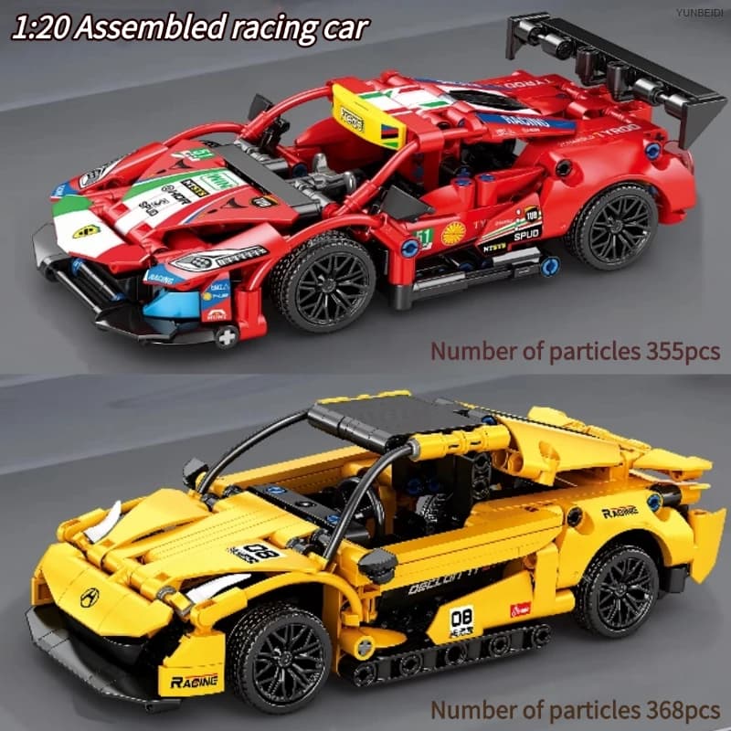1:20 Racing Building Block Models Technology Sports Speed Mechanical Assembly Racing Model DIY Toys Adult Collection Child Gifts