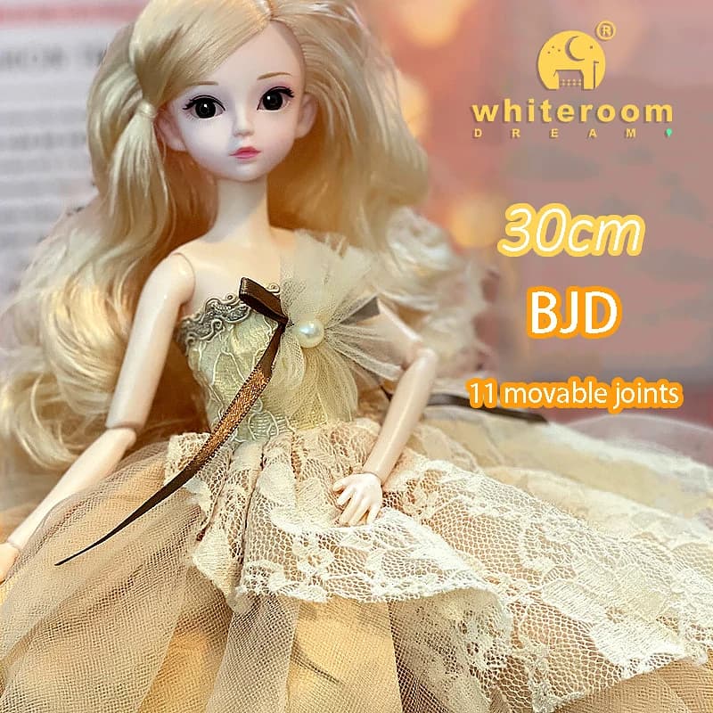 1/6 Dolls Toys For Girls Kids 4 To 6 Years FASHION GIFT DOLL CUTE TOY Makeup For Set Hinged Bjd Doll 30 cm Full Set Making