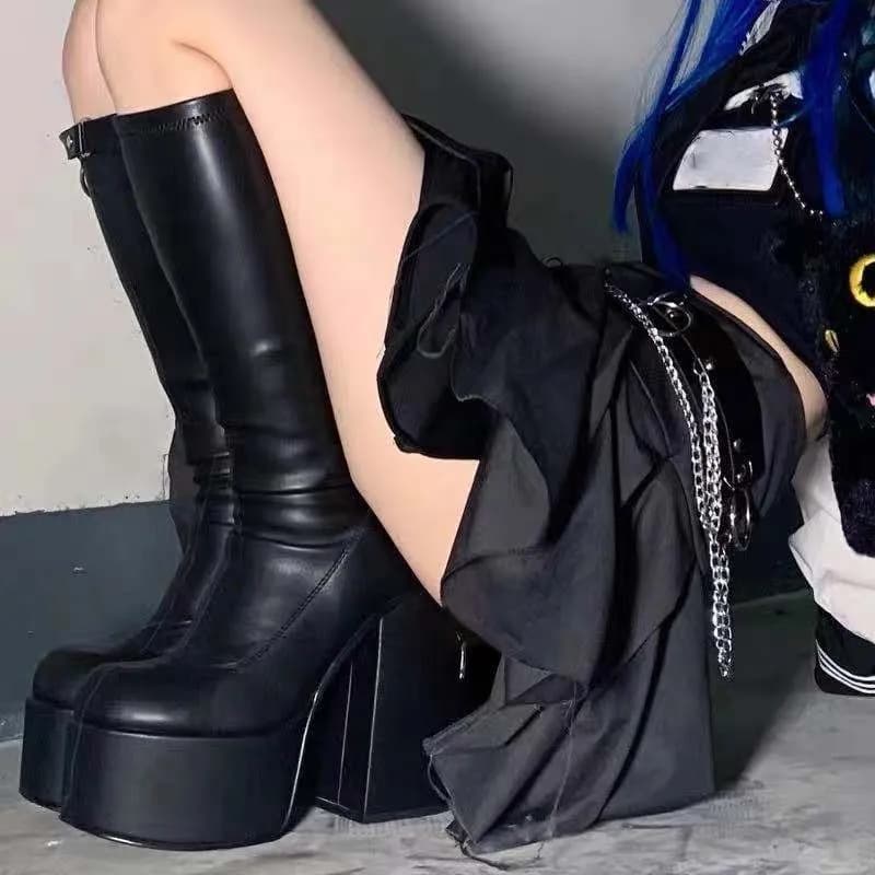 High Heel Slim Boots for Women Ankle High Fashion Boots Style Winter Warm Boots Zipper Closure round Toe Leather PU Material