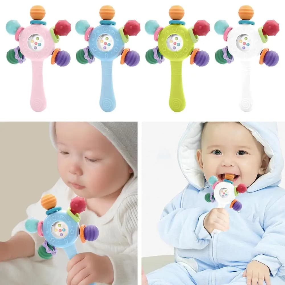 Baby Rattles Toys 0 to 1 Baby Rattle Sensory Rattle For Baby Changes Newborn Musical Toy Rattle Sand Hammer Baby Toys