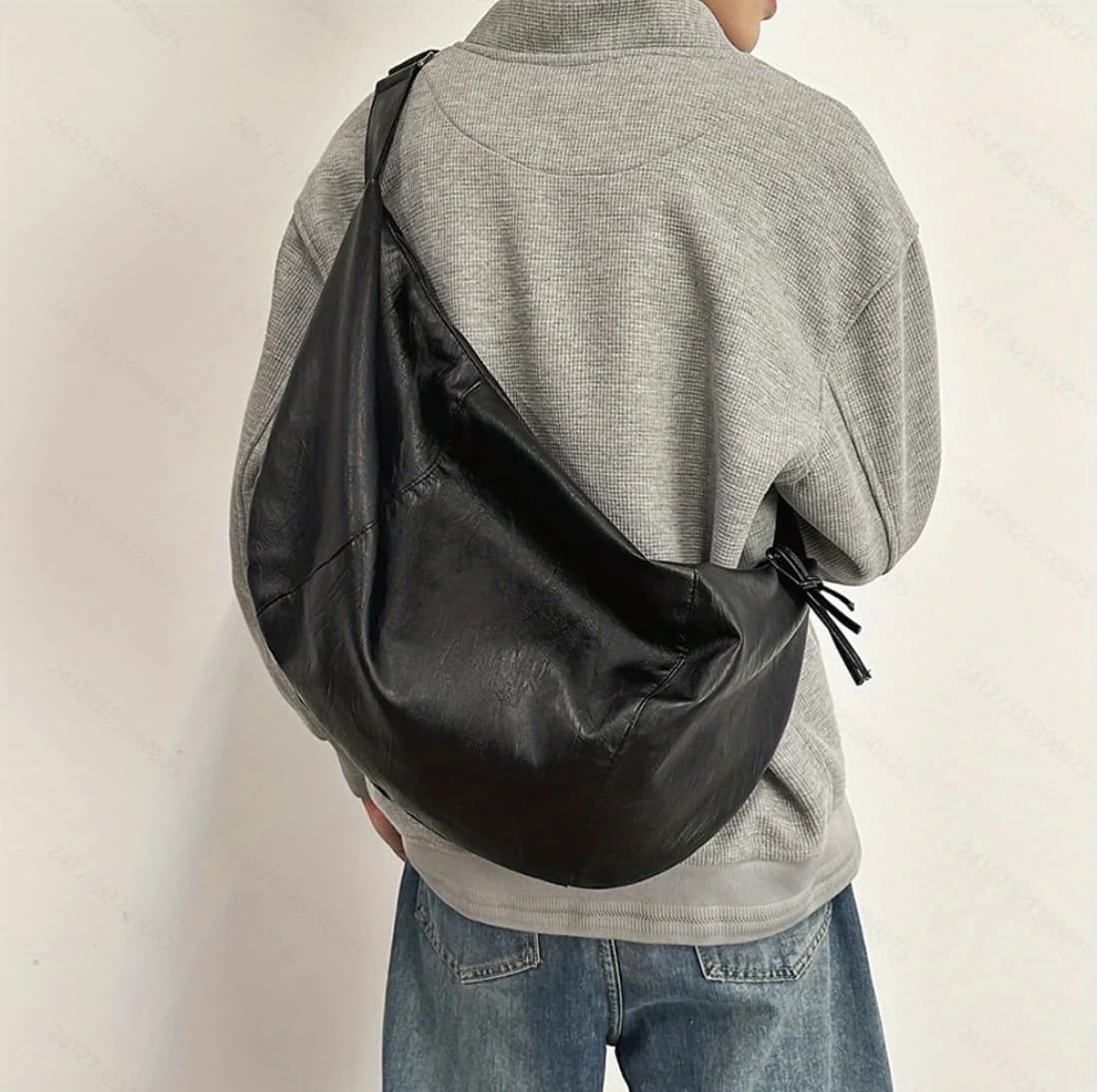 Men's Crossbody Bag Casual Versatile Fashionable Large Capacity Waist Bag Simple Lightweight Outdoor Sports Backpack