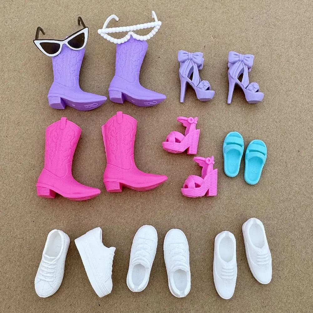 1/6 Babi Doll Shoes High Heels Slippers Boots 30cm Doll Decors Girl Collection Toys Sunglasses Doll Accessories