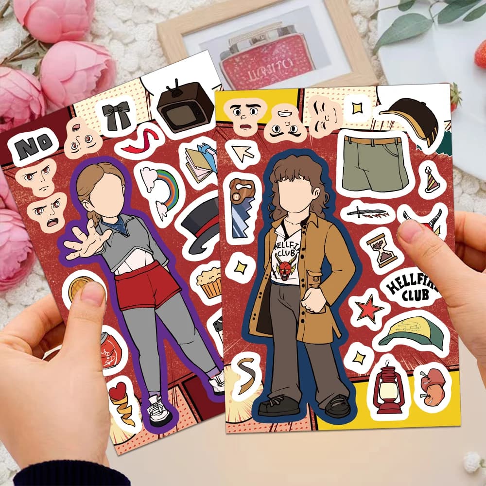 8PCS Cartoon New Movies Strang  Stickers Cartoon Waterproof Graffiti Vinyl Decals Laptop sticker