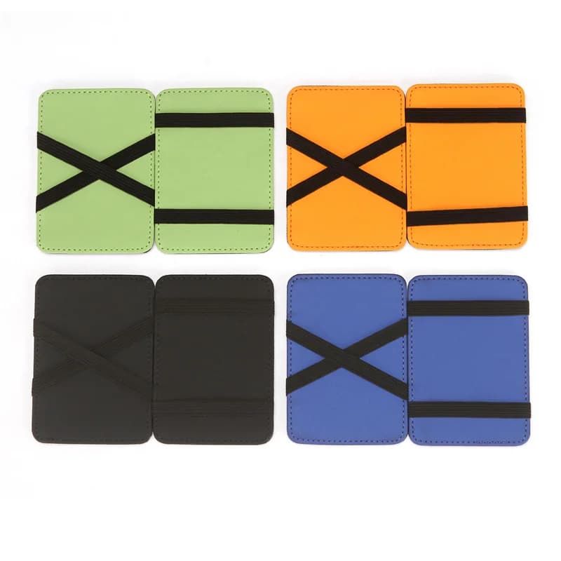 Thin Mini Wallet Men Business PU Leather Magic Wallets Credit Card Holder