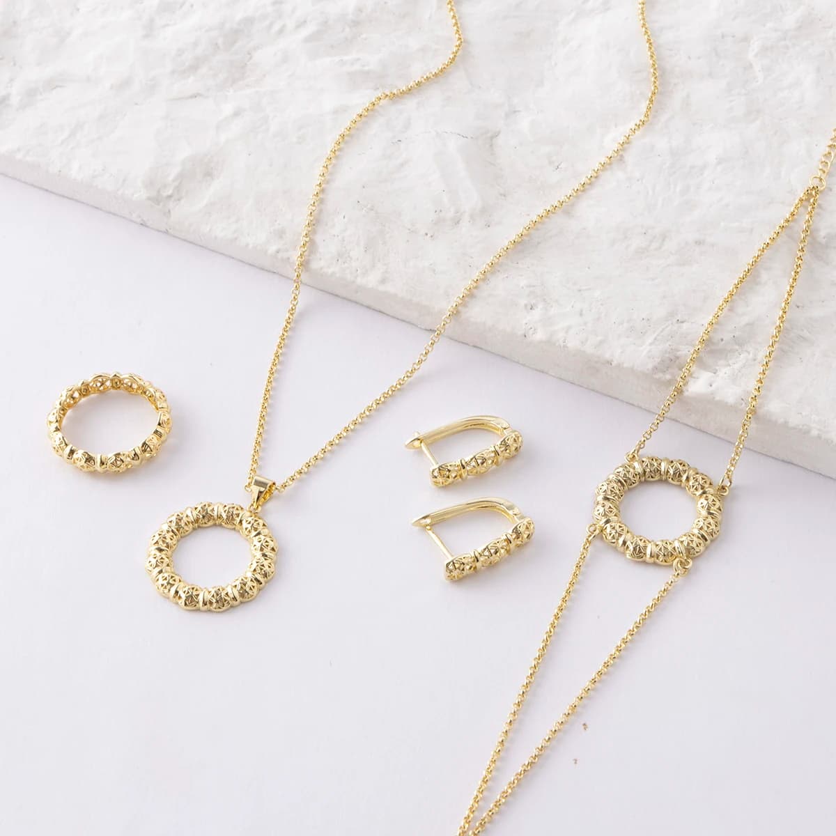 LUIZADAFashionable and Exquisite Women's Jewelry Set Wedding Jewelry Accessories Gift