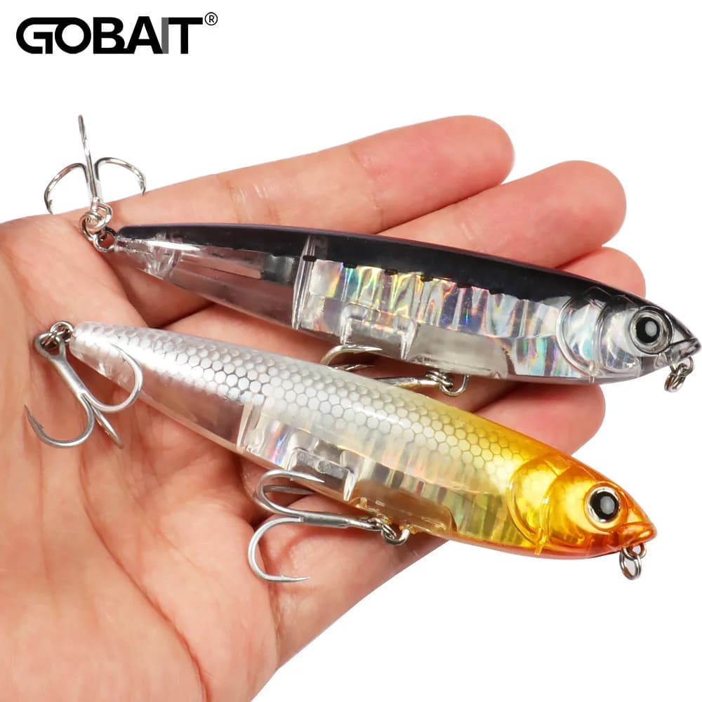 Floating Pencil Bait 17.5g 10cm Topwater Walk The Dog Fishing Lure 3D Swimbait Hook Popper Pesca Wobbler Minnow Rattle Cranbait