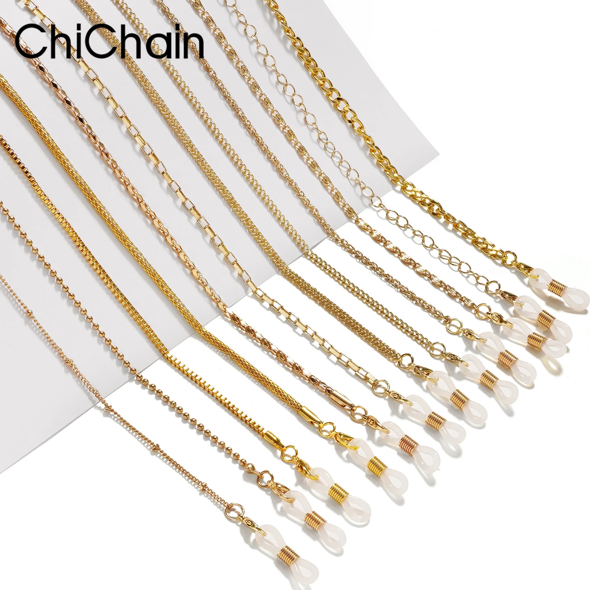 Women Fashion Pearls Sunglasses Chains Gold Eyeglasses Chains Sunglasses Holder Necklace Eyewear Retainer Accessories