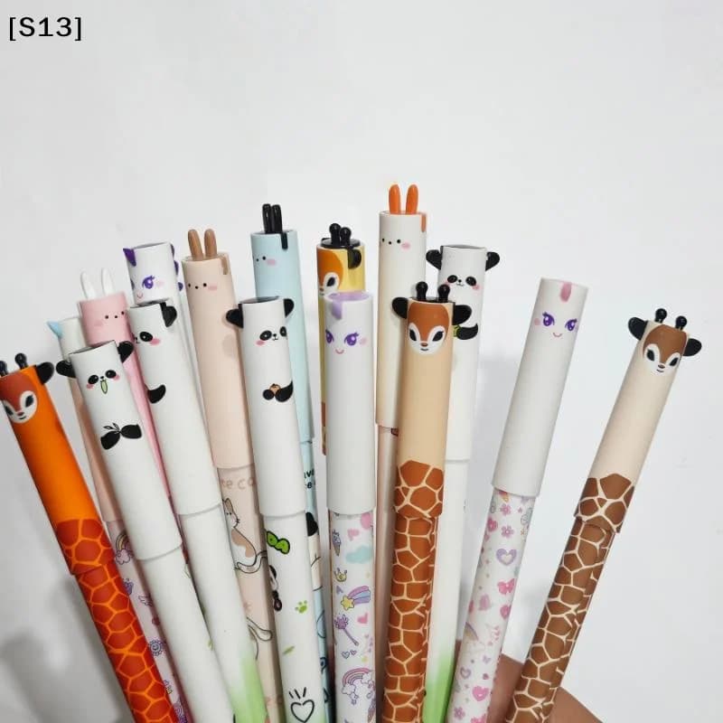 6/8/10Pcs Cute Writing Tool Animal-Shaped Erasable Pens For Journaling Writing Office Supplies Gift Ideas Office Stationery[S13]