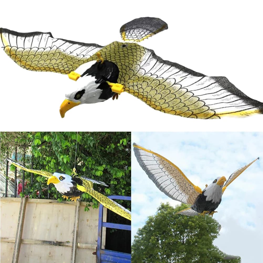 Bird Repellent Hanging Eagle Flying Bird Hawk Scarer Deterrent Hunting Garden Decoy Repellent Pest Protect Plants Garden Decor