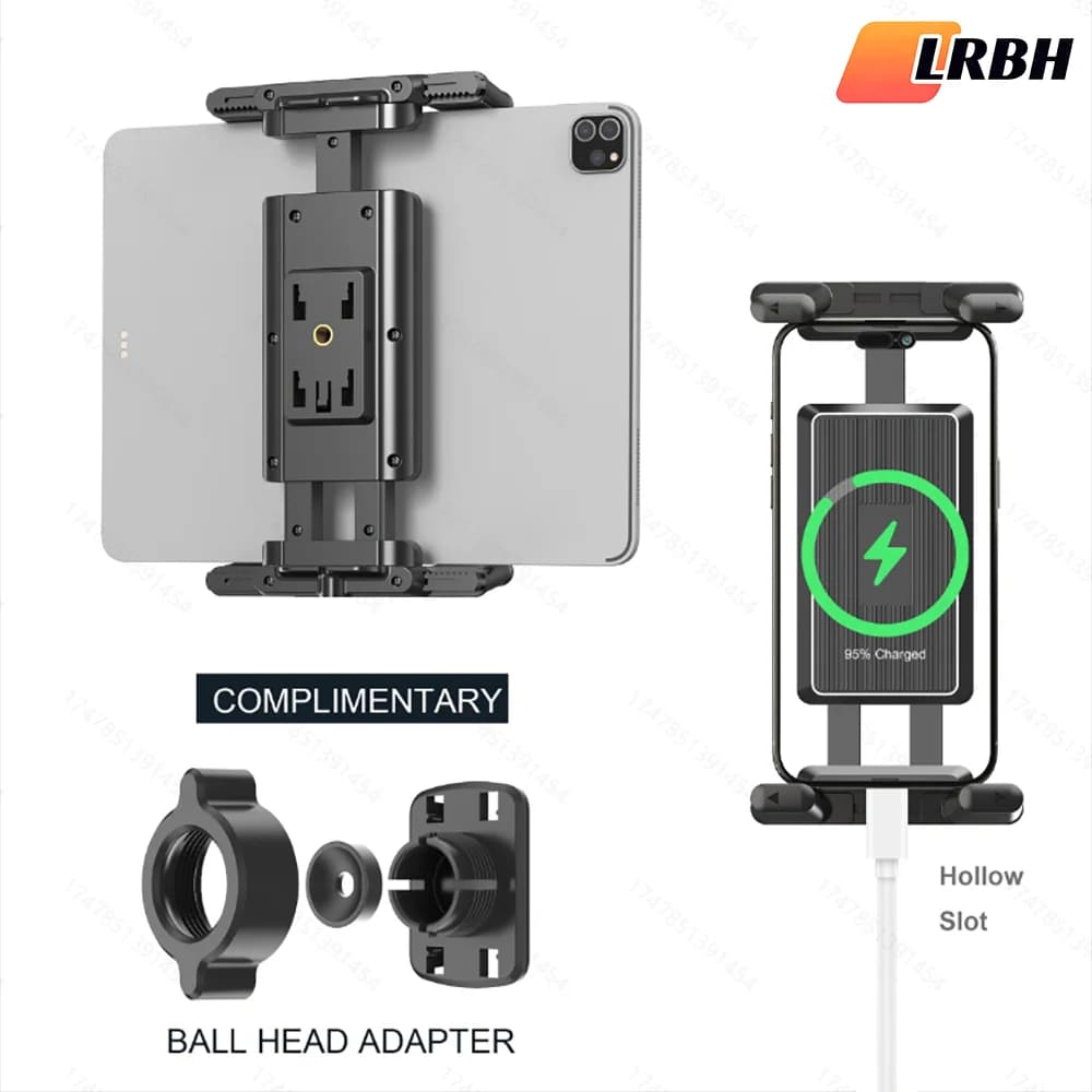Tablet Holder Tripod Accessories for iPad Mobile Phone Universal Clip Fixer Portable Horizontal and Vertical Shooting