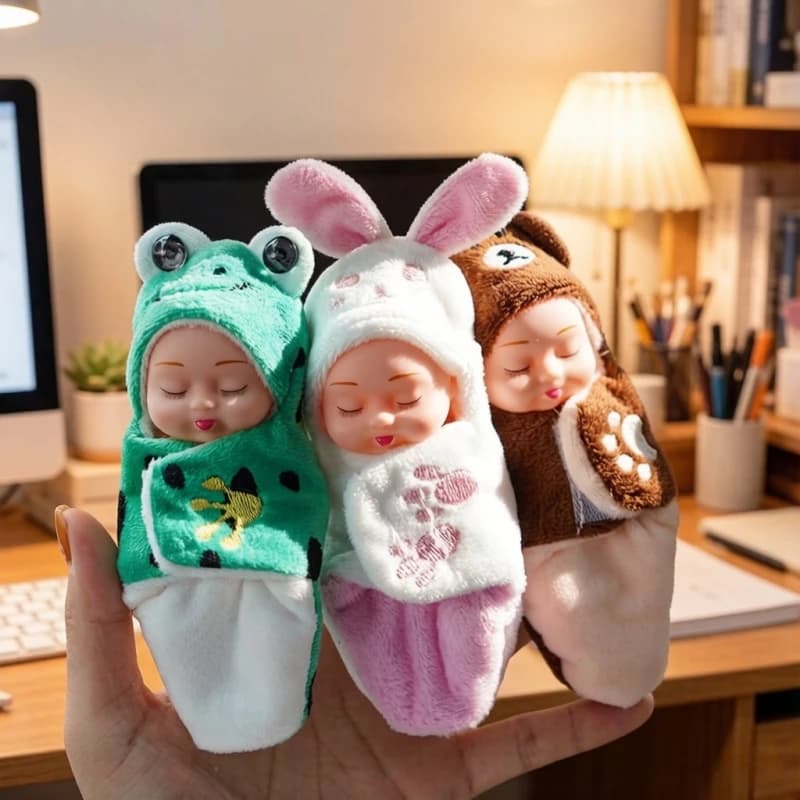 Mini Reborn Baby Doll Toy Simulation Animal Series with Clothes Movable Humanoid Doll Children's Toy Doll Birthday Gift