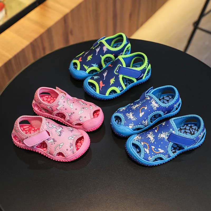 Girls' Sandals 2024 Spring/Summer New Collection, Children's Baotou Sports Beach Shoes, Boys' Water Shoes, Candy colored Foreign