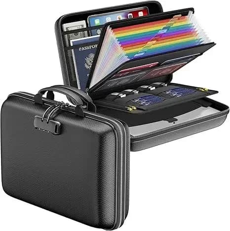 Fireproof Waterproof Document Bag Portable Hard Case for Certificates Passports Gun Safe