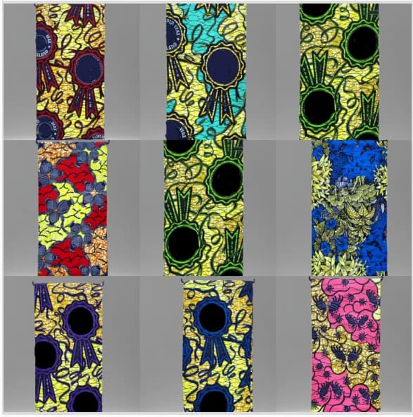 African Wax Print Cotton Fabric, 6 Yards for Sewing