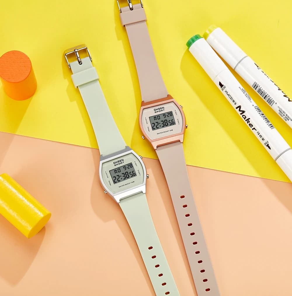 Digital Watches for Women White Fashion Waterproof Sport Watch for Girls reloj mujer Electronic ladies Wristwatch Alarm Clocks