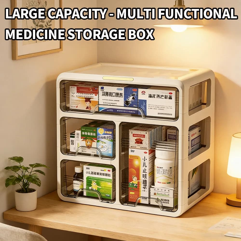 Large Capacity Home Medical Storage Box, Multi-layer Drawer Type Medicine Organizer, Multifunctional Drug Storage Cabinet for Ho